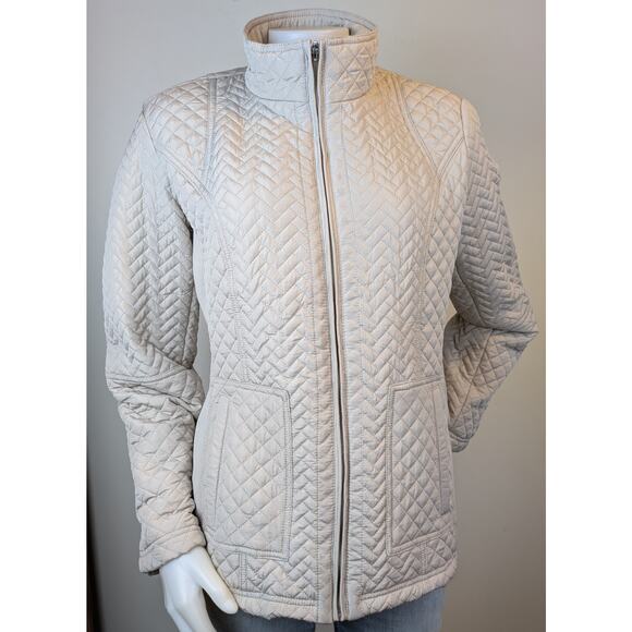 NEW Weatherproof Jacket XL Beige Quilted Zip Front Stretch Sides Lightweight - Picture 2 of 12